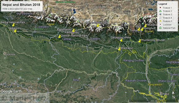 1Nepal and Bhutan 2018 Map